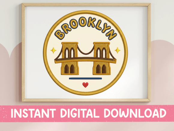 Brooklyn Bridge Patch SVG for Brand Graphics & T-Shirt Designs
