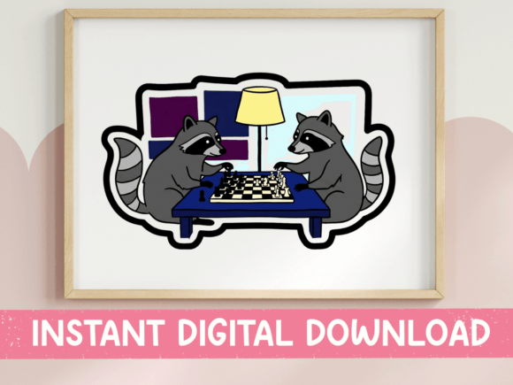 Chess Raccoons Living Room SVG: Graphics & Brand Review