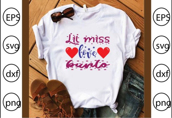 Lil Miss Love Bunlo Graphics for T-Shirt Designs