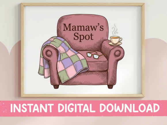 Mamaw's Spot Chair SVG: Graphics for T-Shirt Designs