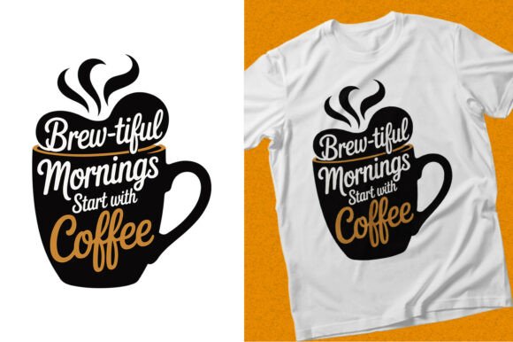 Morning Coffee Quote Typography T-Shirt: A Designer's Review