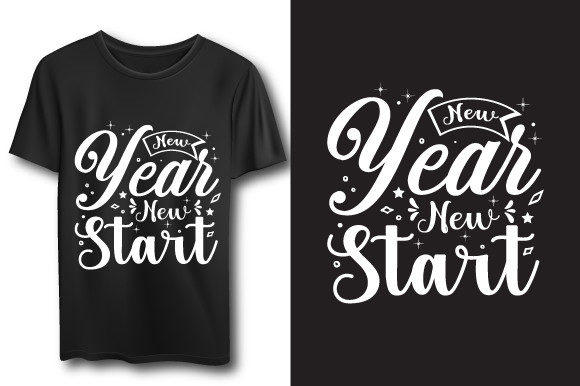 New Year Start Typography Quotes: Graphics and Print Templates
