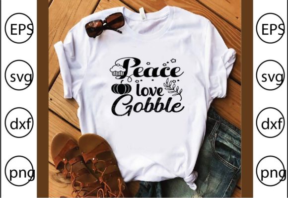 Peace Love Gobble Graphics for T-Shirt Designs