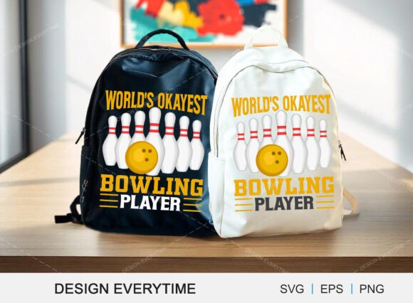 World's Okayest Bowling Player Graphics & T-Shirt Designs